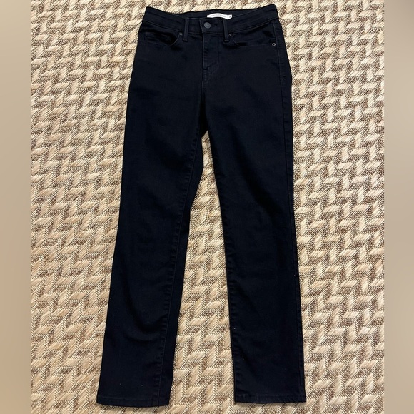 Levi's Jeans - Women's 4 Black - Ankle Mid Rise Cropped Skinny - Picture 1 of 8